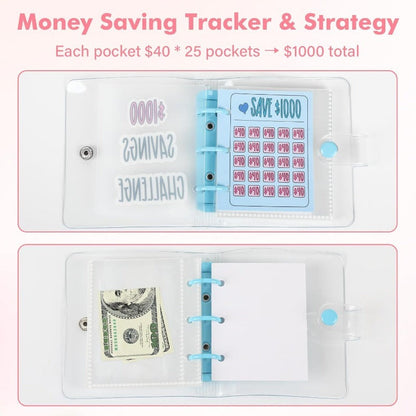 Mini Budget Binder with 25 Waterproof Envelopes