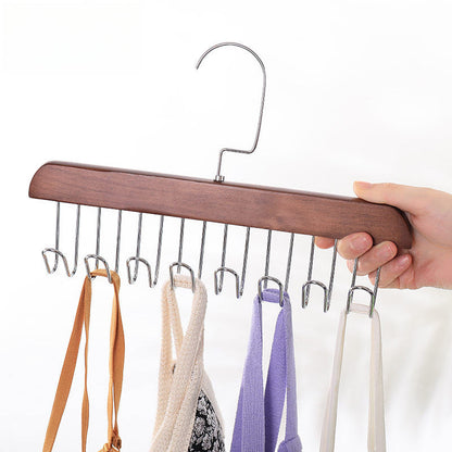 HangTidy Solid Wood & Steel Multi-Hook Closet Hanger